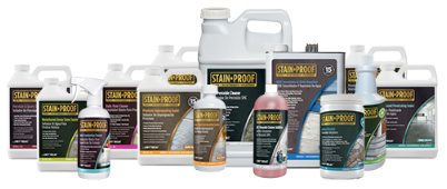 Collection of Stain-Proof products on a white background